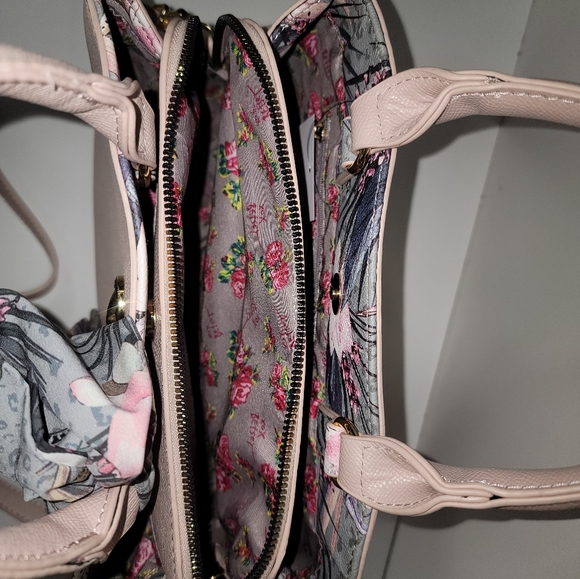 BETSEY JOHNSON Triple Compartment Satchel with Scarf - Picture 9 of 16